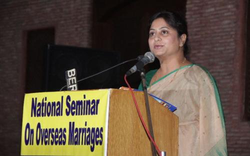 Hon’ble Member Shamina Shafiq attended the “National Seminar on Overseas Marriage” held on 30th May, 2012 at Jalandhar, Punjab