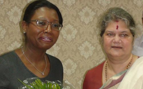 Mrs Mireille Martin, Hon’ble Minister of Gender Equality Child Development and Family welfare, Republic of Mauritius visited the Commission with H.E Dr A. K. Jagessur GOSK High Commissioner and Mrs. N. Bauhadoor Pillay Ponniswamy Second Secretary