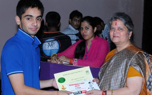 Ms. Mamta Sharma , Hon’ble Chairperson, NCW, was the Chief Guest at “Durlabhji Junior Squash Championship 2012 in association with Jaipur Club Ltd.” organised by Surbhi Misra Sports Foundation(SMSF)