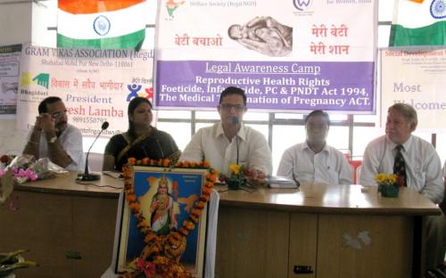 Dr. Charu WaliKhanna Member NCW, Chief Guest at legal awareness camp on “Reproductive Health Rights, Foeticide, Infanticide, PC & PNDT Act, 1994, and The Medical Termination of Pregnancy ACT” held on 21 and 22 September, 2012