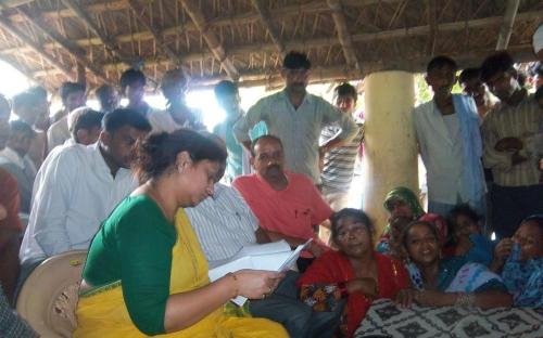 Member Shamina Shafiq attended a public hearing in village Newada, Ganeshpur, Leherpur