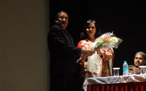 Dr. Charu WaliKhanna, Member NCW was Chief Guest at GENDER AWARENESS CAMP held at Zakir Husain Post graduate Evening College, University of Delhi