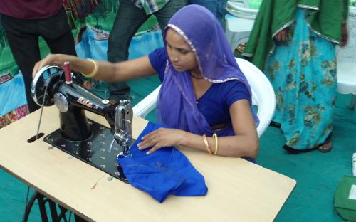 Ms. Hemlata Kheria, Member, NCW inaugurated the Youth Employment and Child Creativity fair at UPS Chatiyakheri, Gogunda, Rajasthan organised