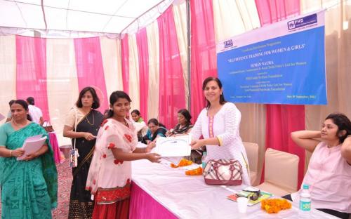 Dr. Charu WaliKhanna, Member, NCW, was Guest of Honour at the closing ceremony of Self Defence Training Programme on 10th September, 2013