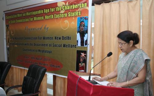 Consultation on "Marriageabel Age" with the Chairperson of State Commission for Women of North Eastern States