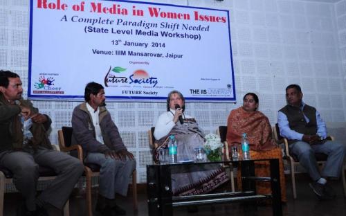 Smt. Mamta Sharma, Chairperson, NCW attended a State Level Workshop on “Role of Media in Women Issues – A Complete Paradigm Shift Needed” at IIIM Mansarovar, Jaipur