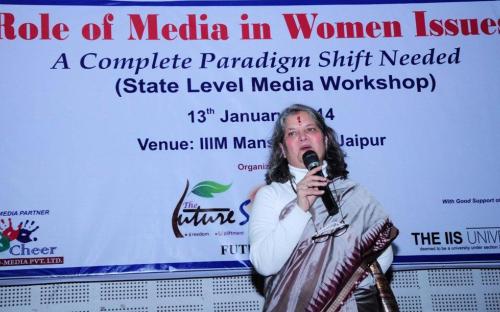 Smt. Mamta Sharma, Chairperson, NCW attended a State Level Workshop on “Role of Media in Women Issues – A Complete Paradigm Shift Needed” at IIIM Mansarovar, Jaipur