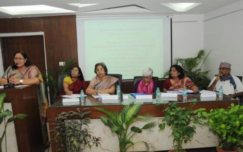 Smt. Lalitha Kumaramangalam, Hon’ble Chairperson, NCW addressing the gathering