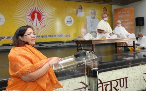 Smt. Lalitha Kamaramanglam, Hon'ble Chairperson, NCW addressing the gathering