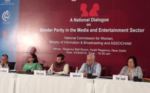 (Frm L to R) Ms. Lalitha Kumaramanglam, Chairperson, NCW, Shri Prakash Javadekar Minister Information & Broadcasting