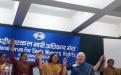 Smt. Lalitha Kumaramangalam, Hon’ble Chairperson, NCW with Single Women Rights pioneer Smt. Ginny Srivastava (right) and Ms. Nirmal Chandel (left) along with single women's collective leaders