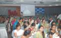 View of participants and screen showing telecast through ‘video conferencing’