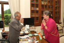 Smt. Ms. Mamta Sharma, Hon’ble Chairperson, NCW recently visited president house to meet Shri Pranab Mukherjee, Hon’ble President of India